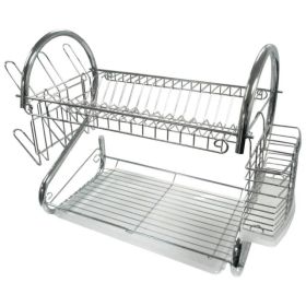 Better Chef 16  2-Level Chrome-Plated S-Shaped Dish Rack