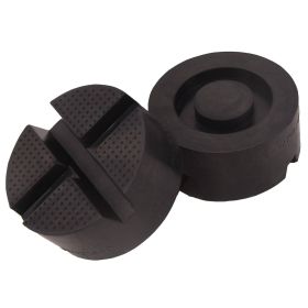 2PCS Universal Car Rubber Cross Slotted Jack Pad Adapter Guard Rail Floor