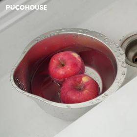 Slanted Bottom Drain Bowl - A Versatile Colander For Pasta, Rice, And Produce, A Time-saving Kitchen Sink Helper