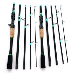180cm-70.86inch 4 Section Fiberglass Spinner Baitcasting Fishing Rod M Tone Fish Pole Carp Fishing Tackle Accessories