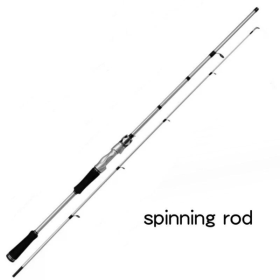 Fishing Rod Carbon Fiber Spinning-casting Rods Carp Poles 2 Sections 6 Ft