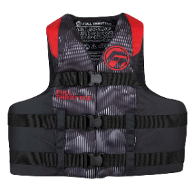 Full Throttle Adult Nylon Life Jacket - 2XL/4XL - Red/Black