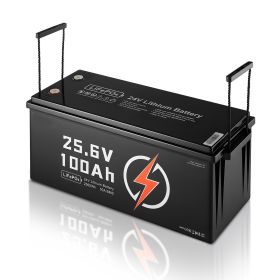 VEVOR 24V 100Ah LiFePO4 Lithium Battery, Bluetooth, Deep Cycle Lithium Rechargeable Battery, Built-in 50A BMS, Low Temp Protection, 4000+ Cycles