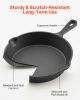 VEVOR Cast Iron Skillet, 4-Piece Frying Pan Set (6, 8, 10, 12 in), Skillets with Heat-Resistant Silicone Handle, Pre-Seasoned Chef's Pan