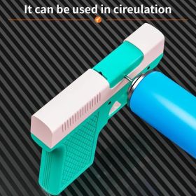 Outdoor creative lighters, portable windproof flashlight lighters, fun lighters, butane gas lighters, adjustable flame lighters, suitable for cam (Color: Green)