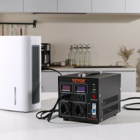 Voltage Converter Transformer, 2000W, Heavy Duty Step Up/Down Transformer, Convert From 110 Volt To 220 Volt And  From 220 Volt To 110 Volt, With (Color: Black)